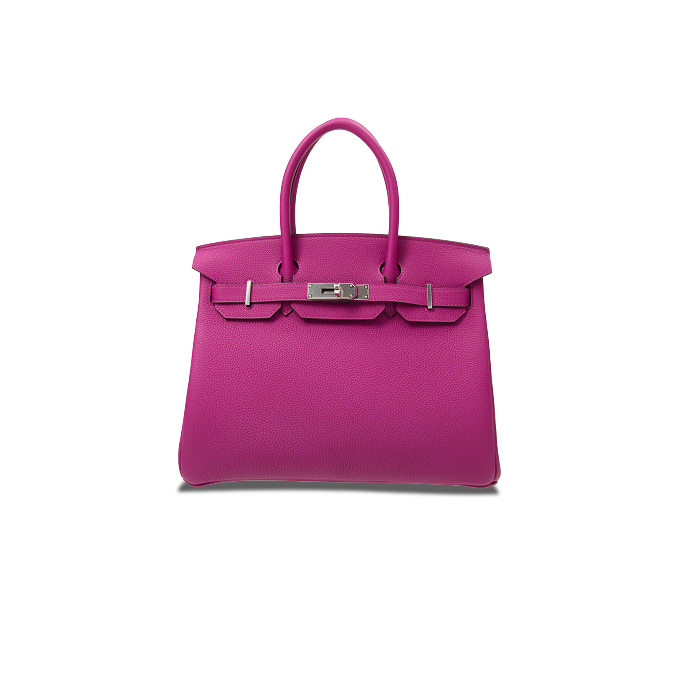 HERMES MASTER BIRKIN 30 TOGO LEATHER MAGNOLIA PINK SILVER BUCKLE BAG 2101217510769 (30*20*13cm)